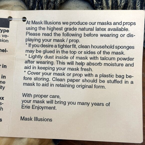 Demon Skull Gold Bat w/ wings Mask Illusions NWT Vintage 90’s - Picture 12 of 14